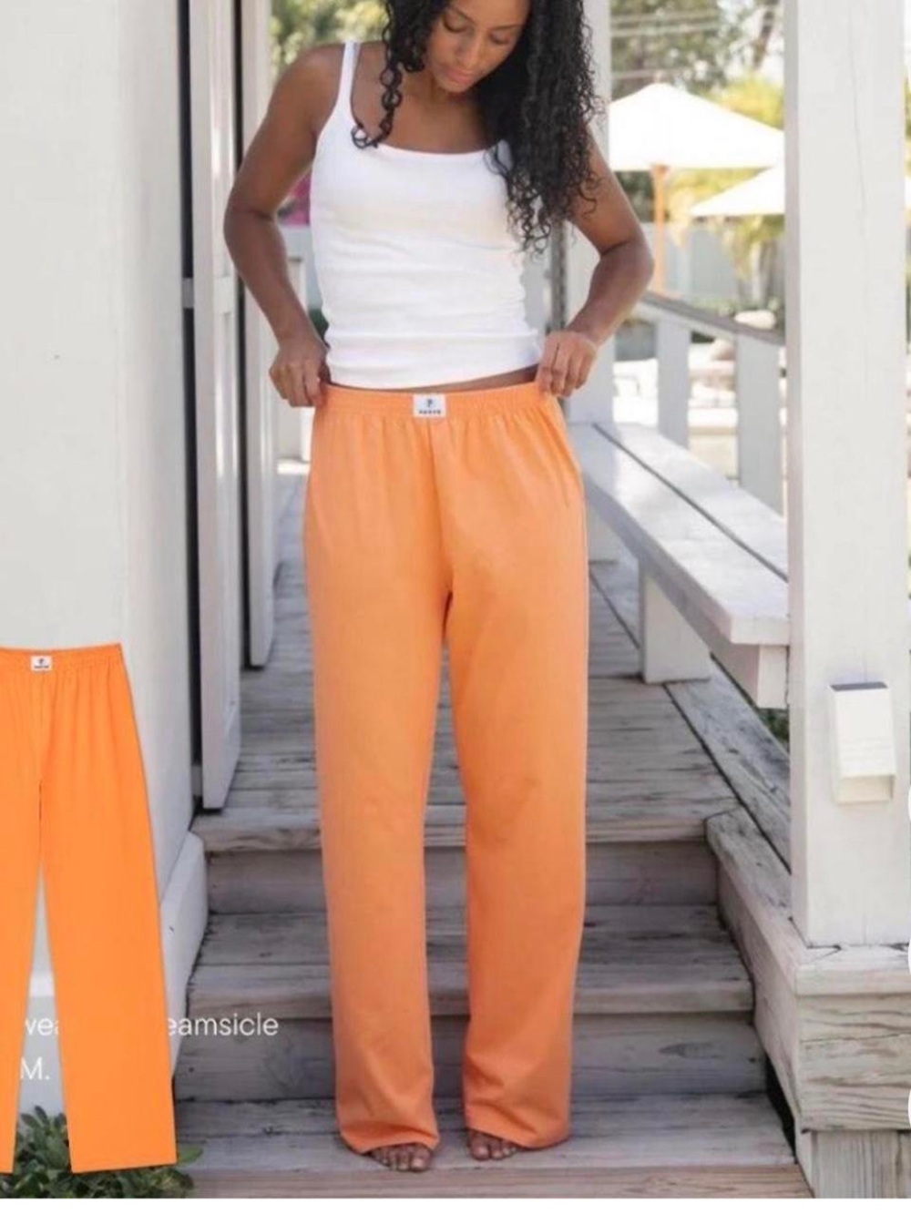 PARKE Boxer pants on creamsicle
